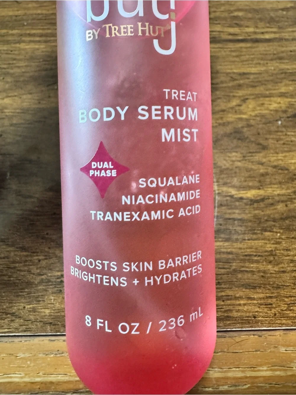 bdy by Tree Hut Pink Body Serum Mist - Hydrating Treatment Spray